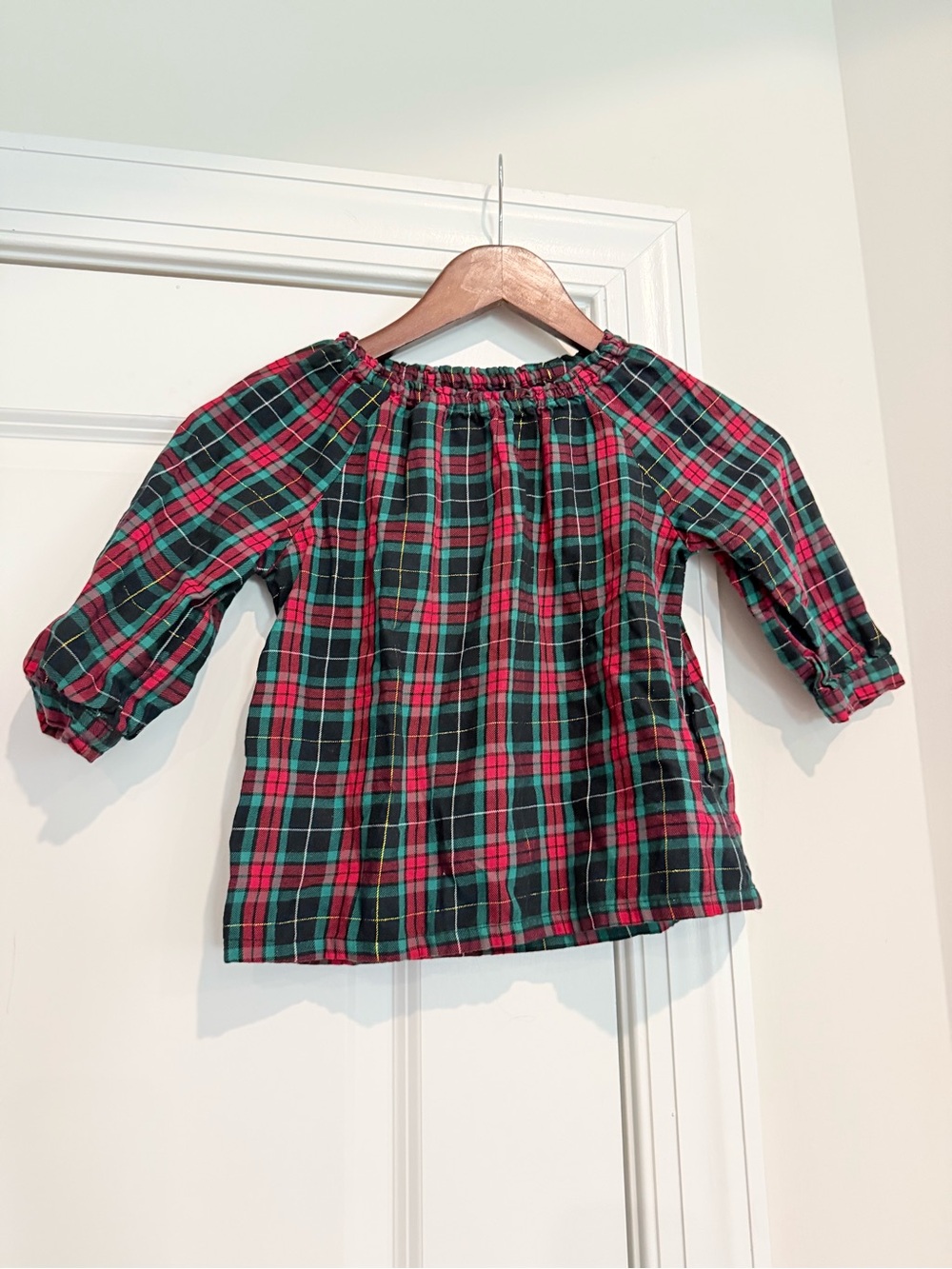 Old Navy Red and Green Plaid Top